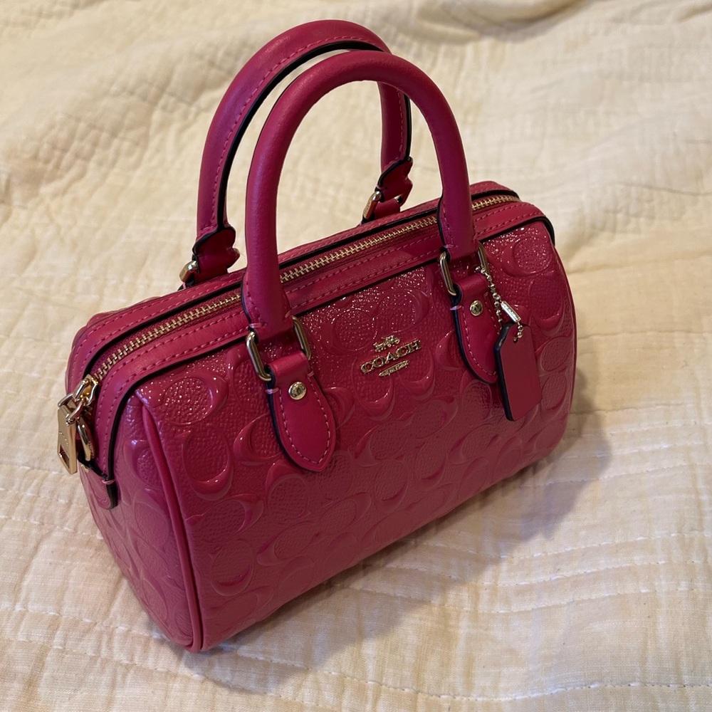 coach mini rowan in strawberry haze